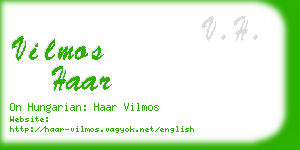 vilmos haar business card